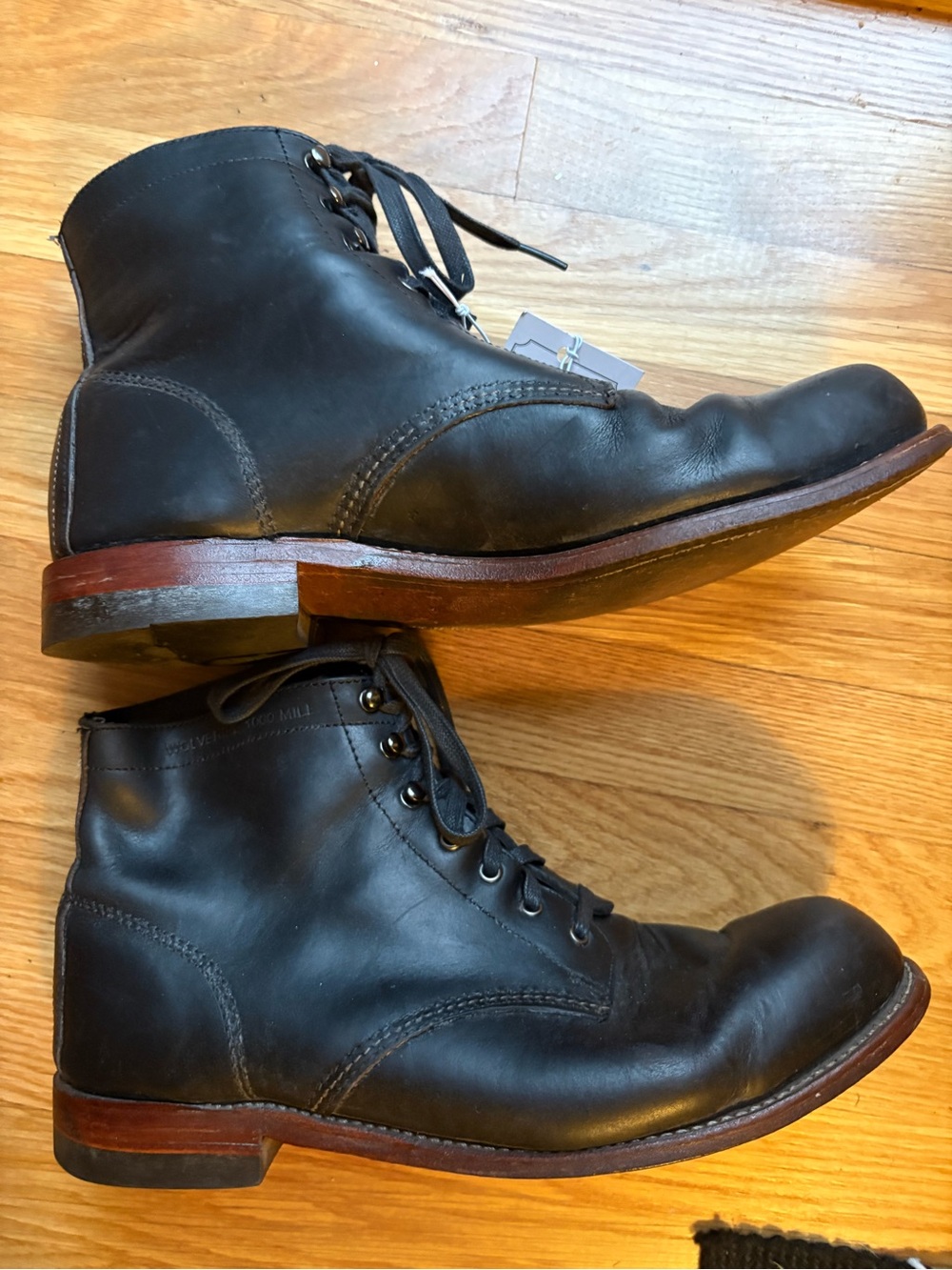 Wolverine 1000 Mile Original Black Horween Leather Boots Men’s 11 D USA